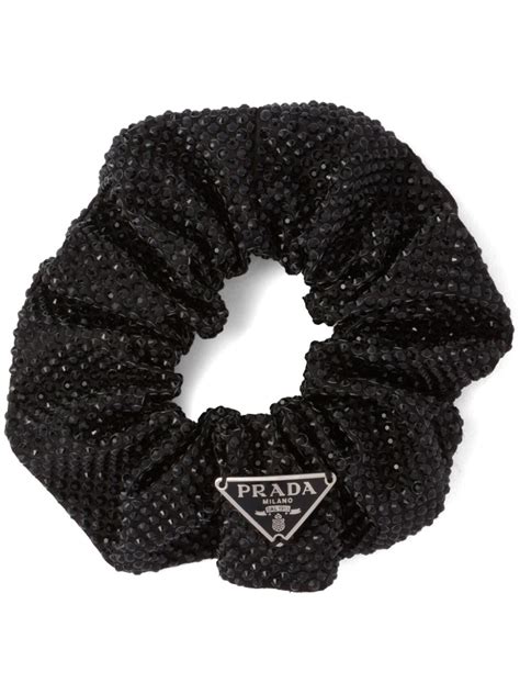 prada hair clip white|prada hair scrunchie.